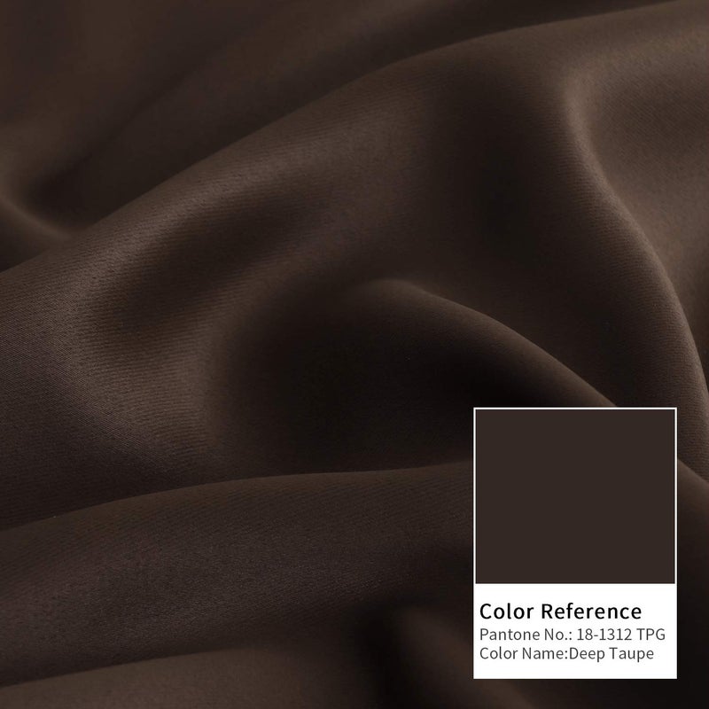BGment Rod Pocket and Back Tab Blackout Curtains for Bedroom - Thermal Insulated Room Darkening Curtains for Living Room, 2 Window Curtain Panels (38 x 45 Inch, Brown) - Image 4